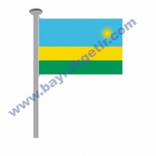RUANDA GÖNDER BAYRAK 50x75 ( EBAT SEÇİNİZ )